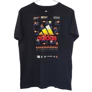 K1002 * Adidas Boys 8 Bit Retro Game Tee Black Size XL (18/20)